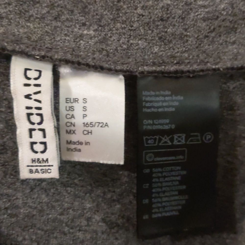 Divided by H&M Basic Grey Pull On Stretch Bodycon Midi Skirt Women's Size US S - Picture 3 of 8